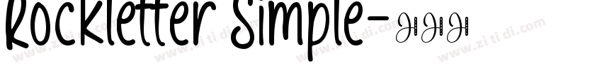 Rockletter Simple字体转换